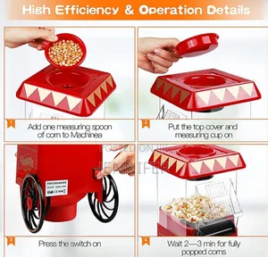 Retro Popcorn Machine With Cart