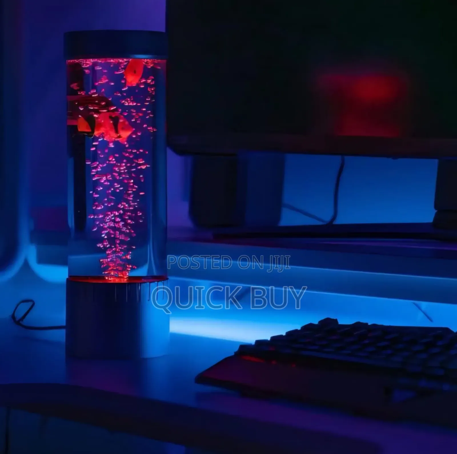 Bubble Tower Fish Lamp Bedside