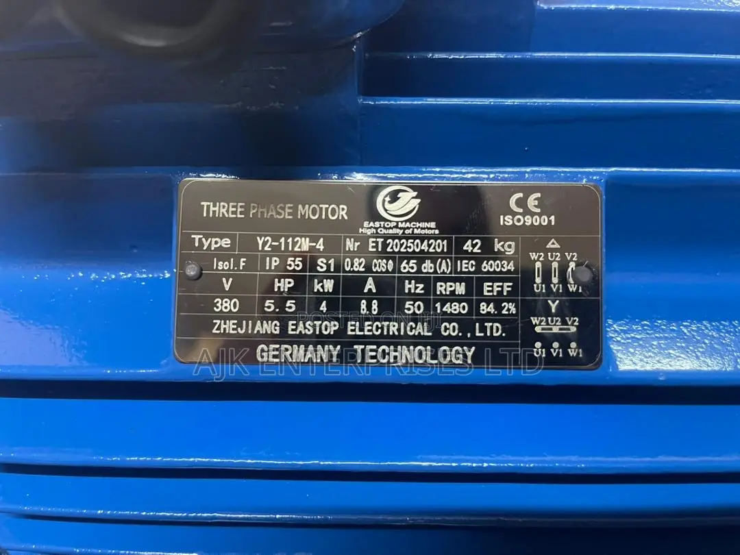 Three Phase 5.5hp Normal Speed Motors Available