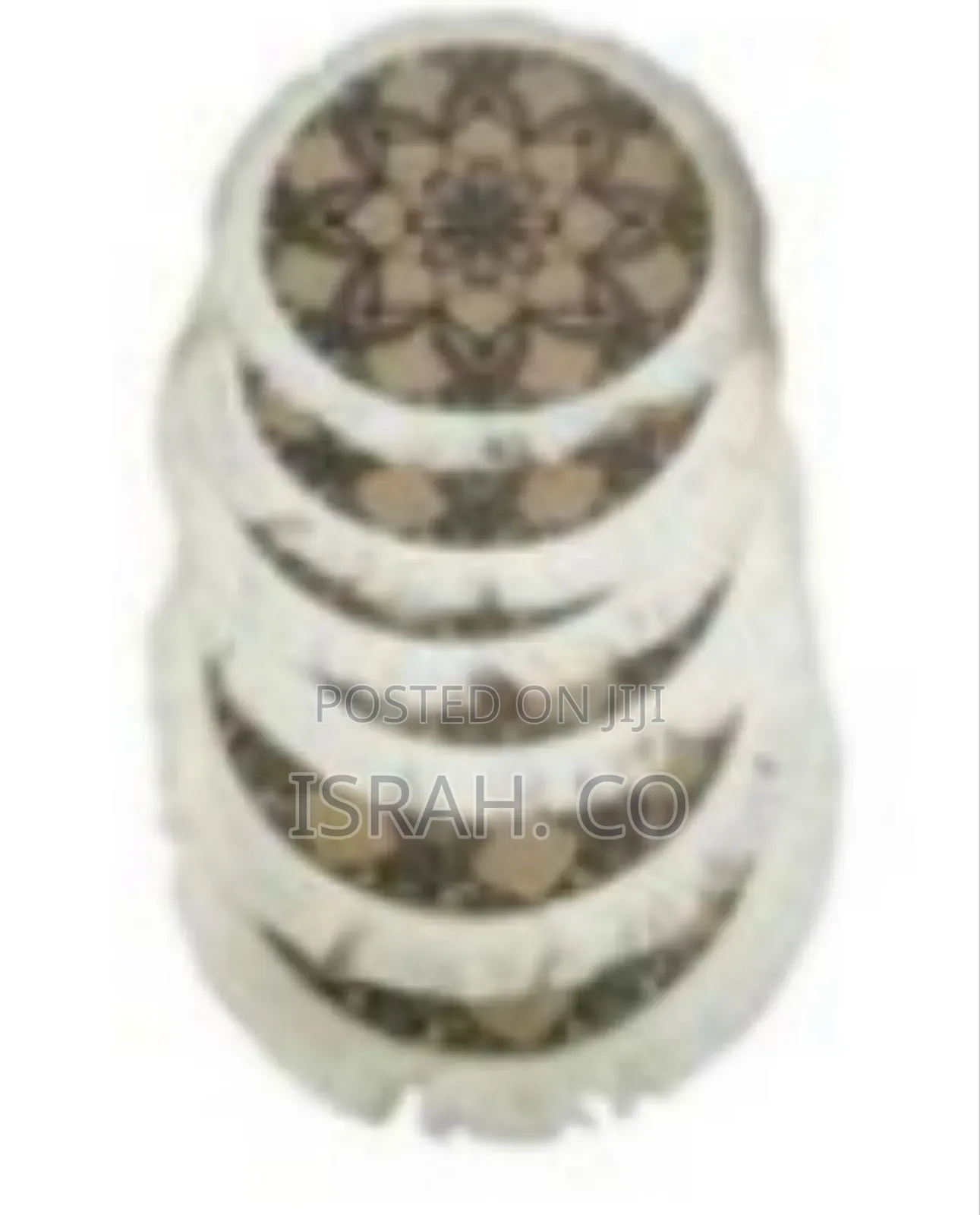 Set of 4 Boho-Chic Fringed Round Placemats