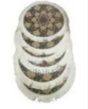 Set of 4 Boho-Chic Fringed Round Placemats