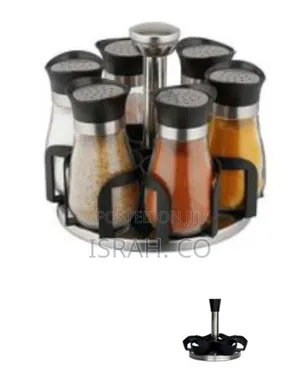 7-in-1 Spice Storage Set With Rotating Rack