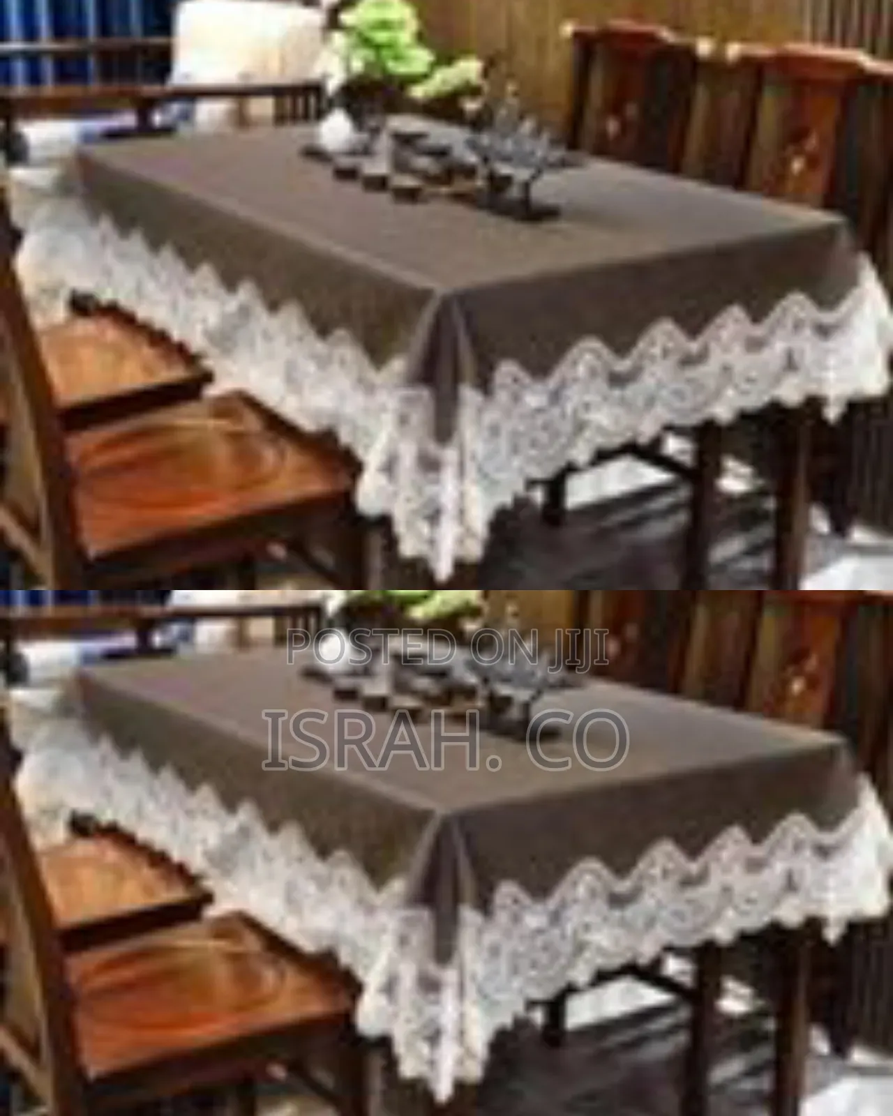 Elegant Lace-Trimmed Rectangular Tablecloth