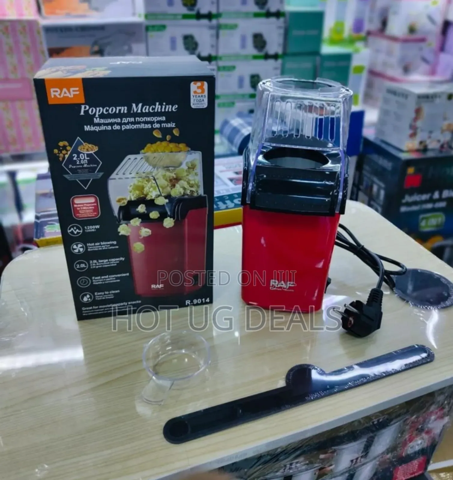 Raf Electric Popcorn / Pop Corn Maker Popper Machine - Red