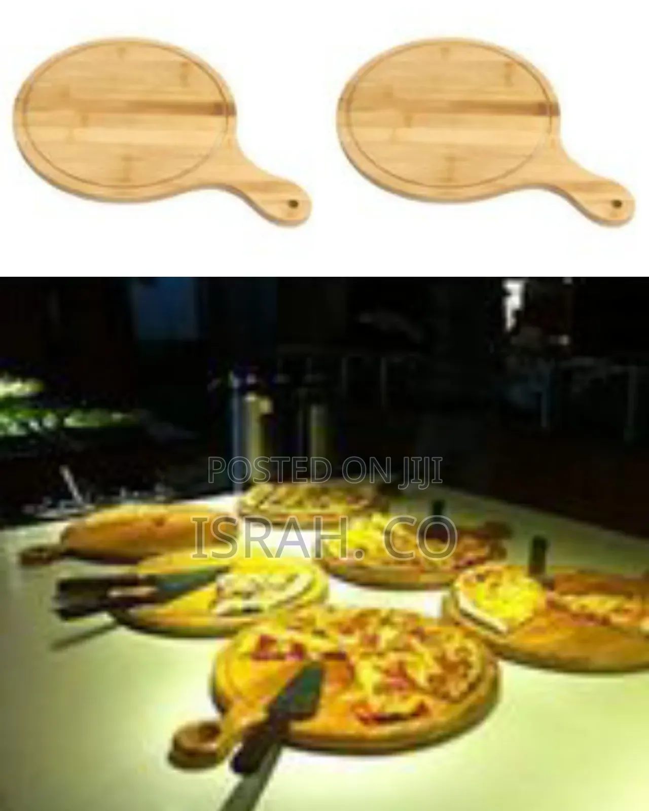 Classic Wooden Serving Board With Handle - Multicolor
