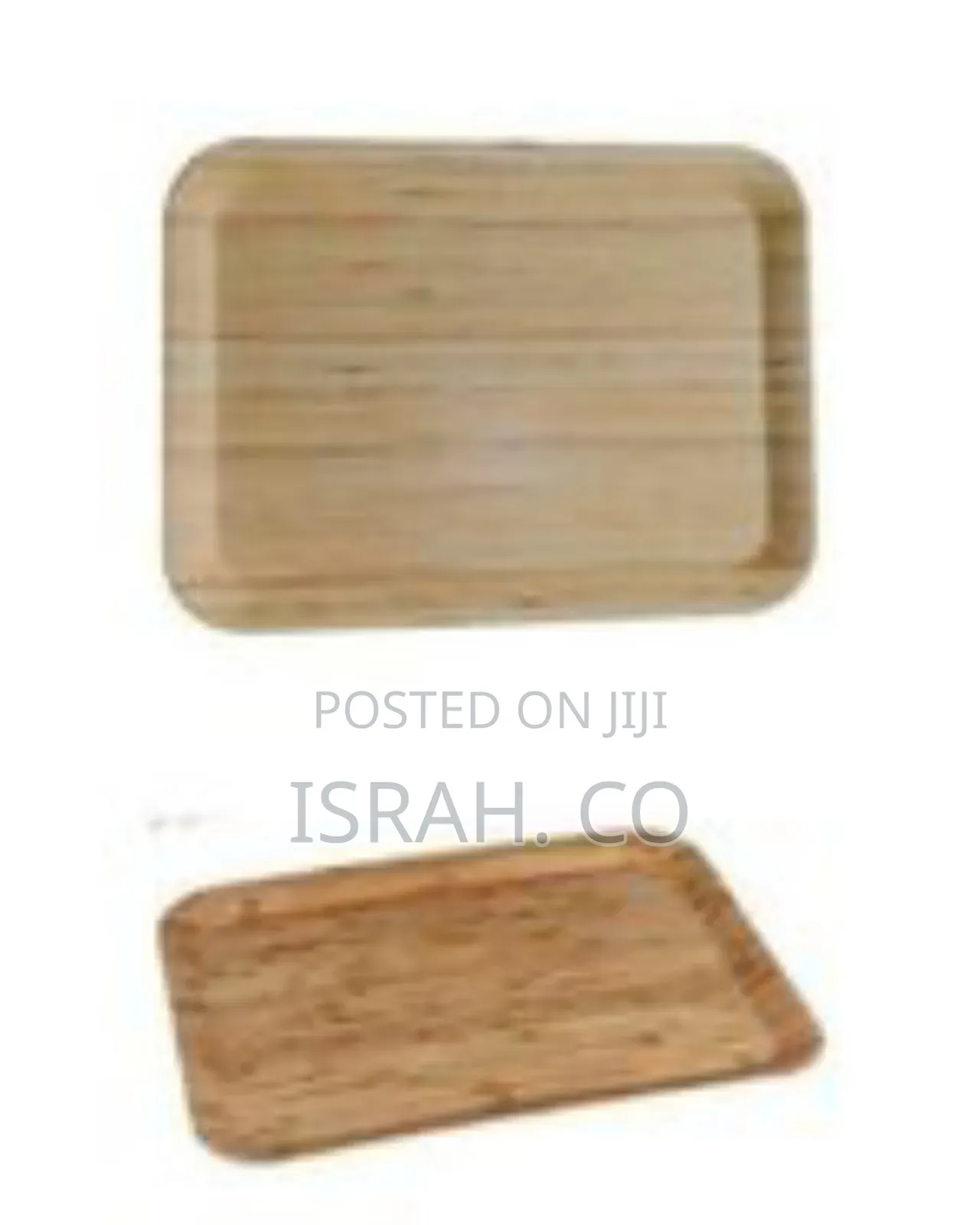 Durable Faux Wood Grain Rectangular Serving Tray