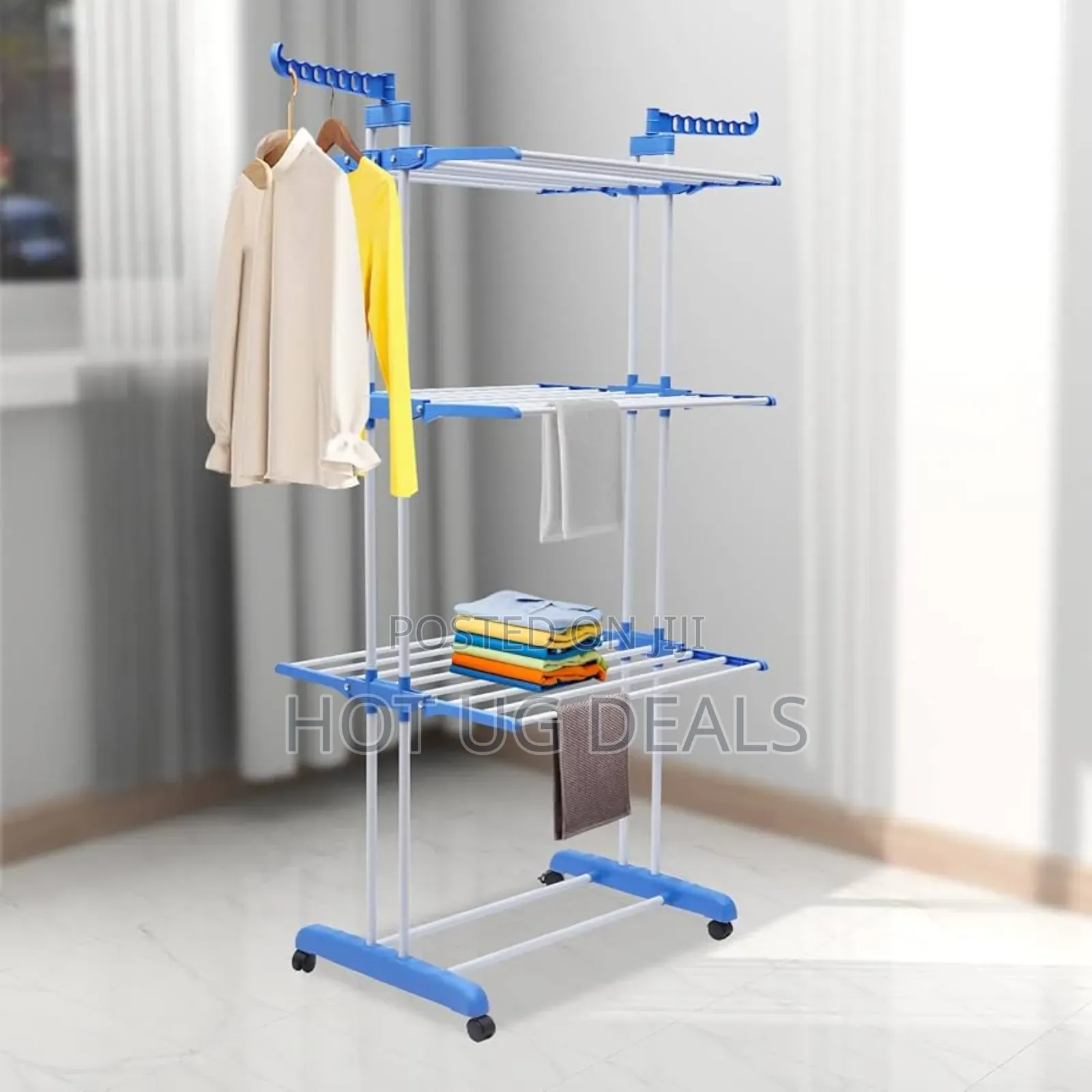 3 Tier Foldable Mental Clothes Air Movable Laundry Dryer