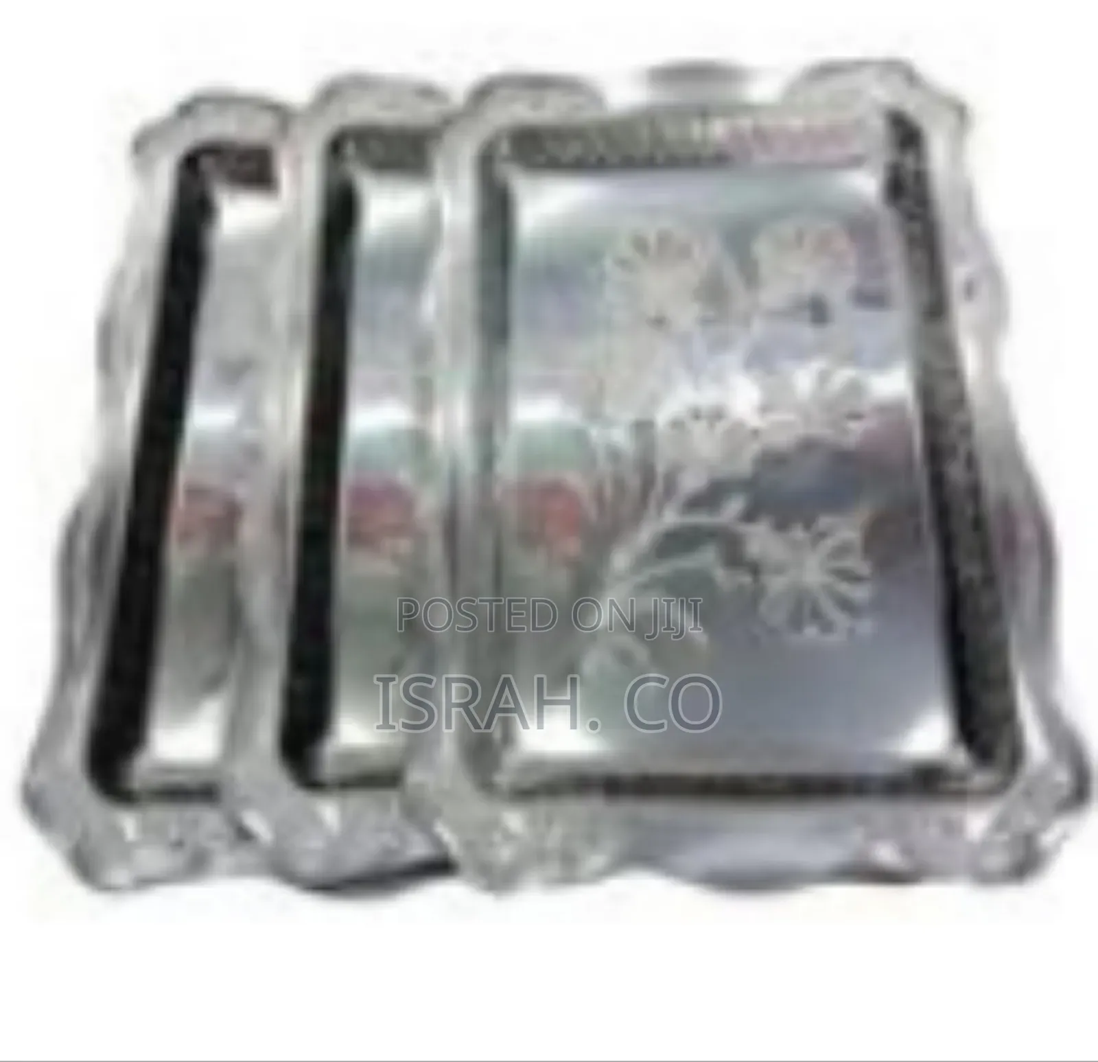 3 Stainless Steel Trays