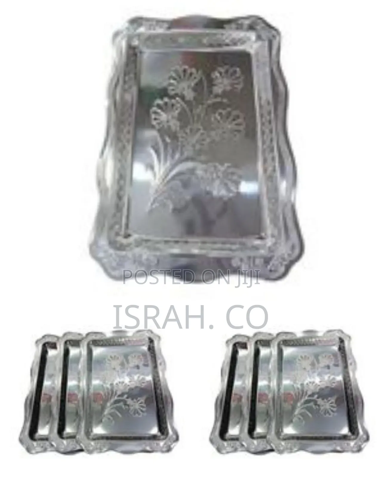 3 Stainless Steel Trays