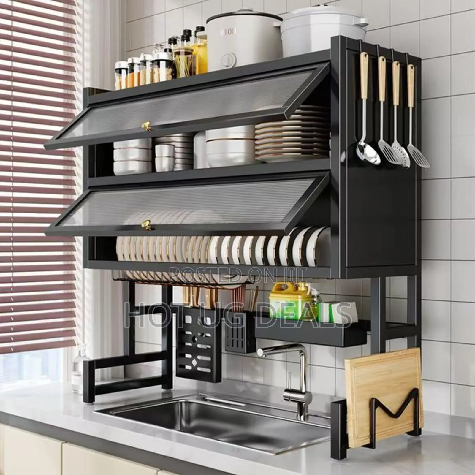 Over The Sink Dish Drying Rack With Cover- Multi Colours