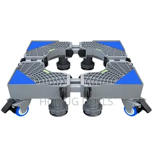 Adjustable Washing Machine & Fridge Base – Shockproof Roller Stand