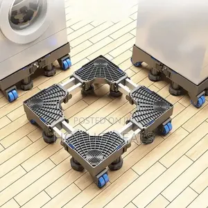 Adjustable Washing Machine & Fridge Base – Shockproof Roller Stand