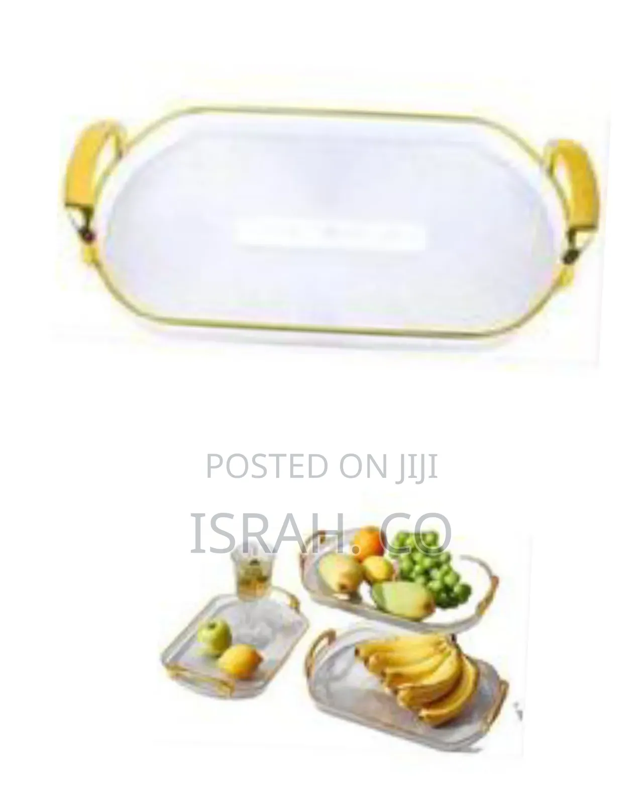 3 Piece Set of Acrylic Serving Trays
