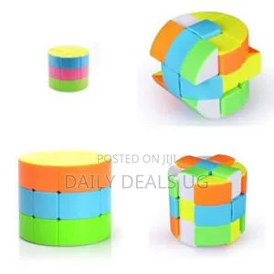 Cylindrical Barrel Twist Puzzle (3x3 Style) - Multicolor