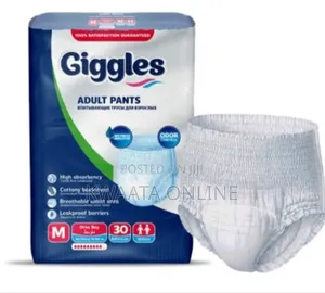 30 Count Giggles Adult Pull Up Pants Culotte Diaper Size M, L , Xl