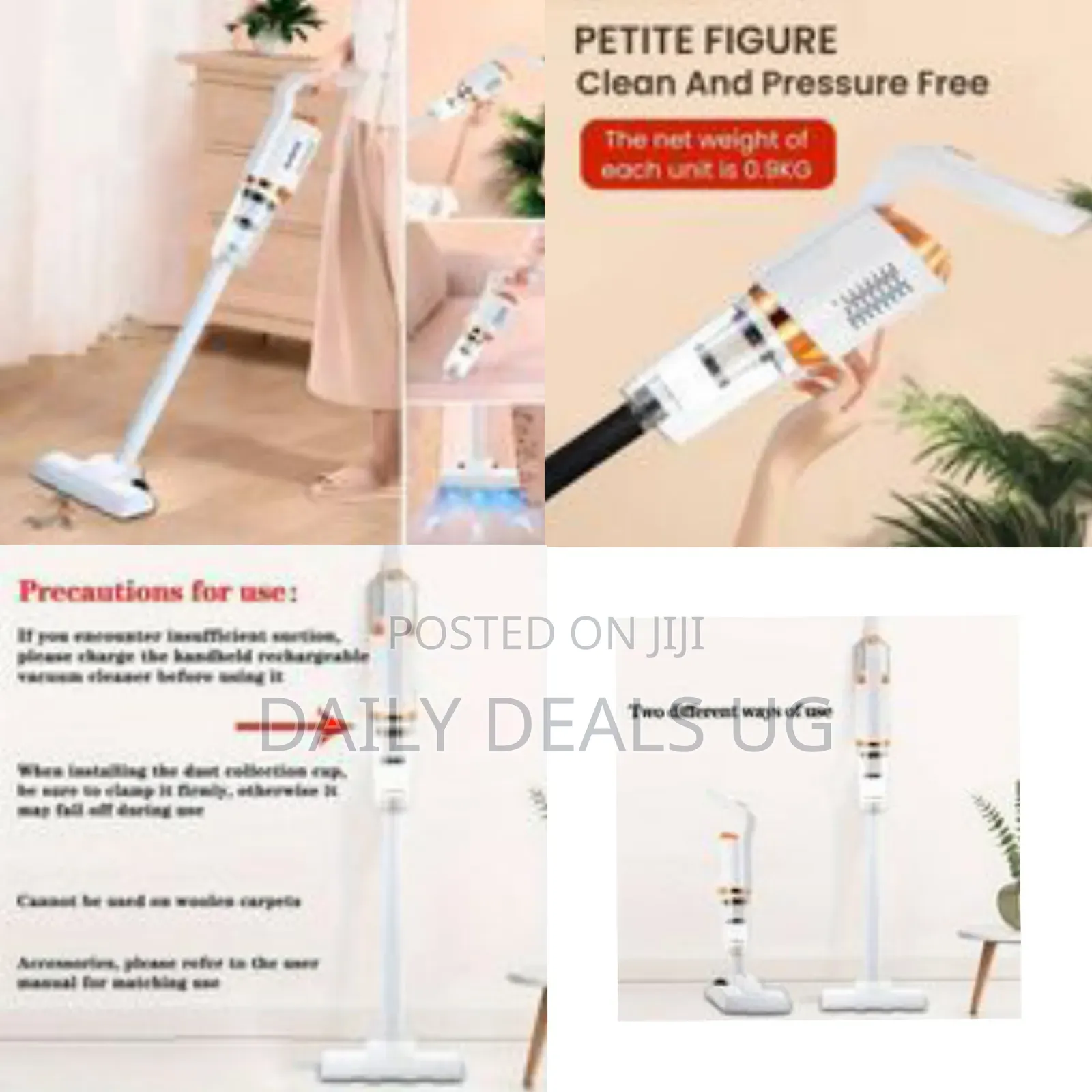 Cordless 2-in-1 Stick Vacuum Cleaner - Multicolor