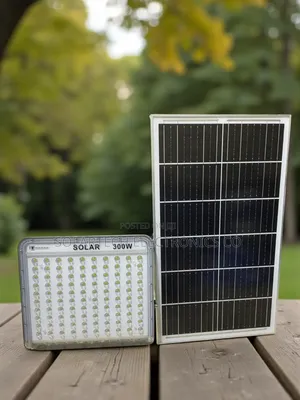 300w Solar Powered Flood Light – Automatic Dusk-to-Dawn