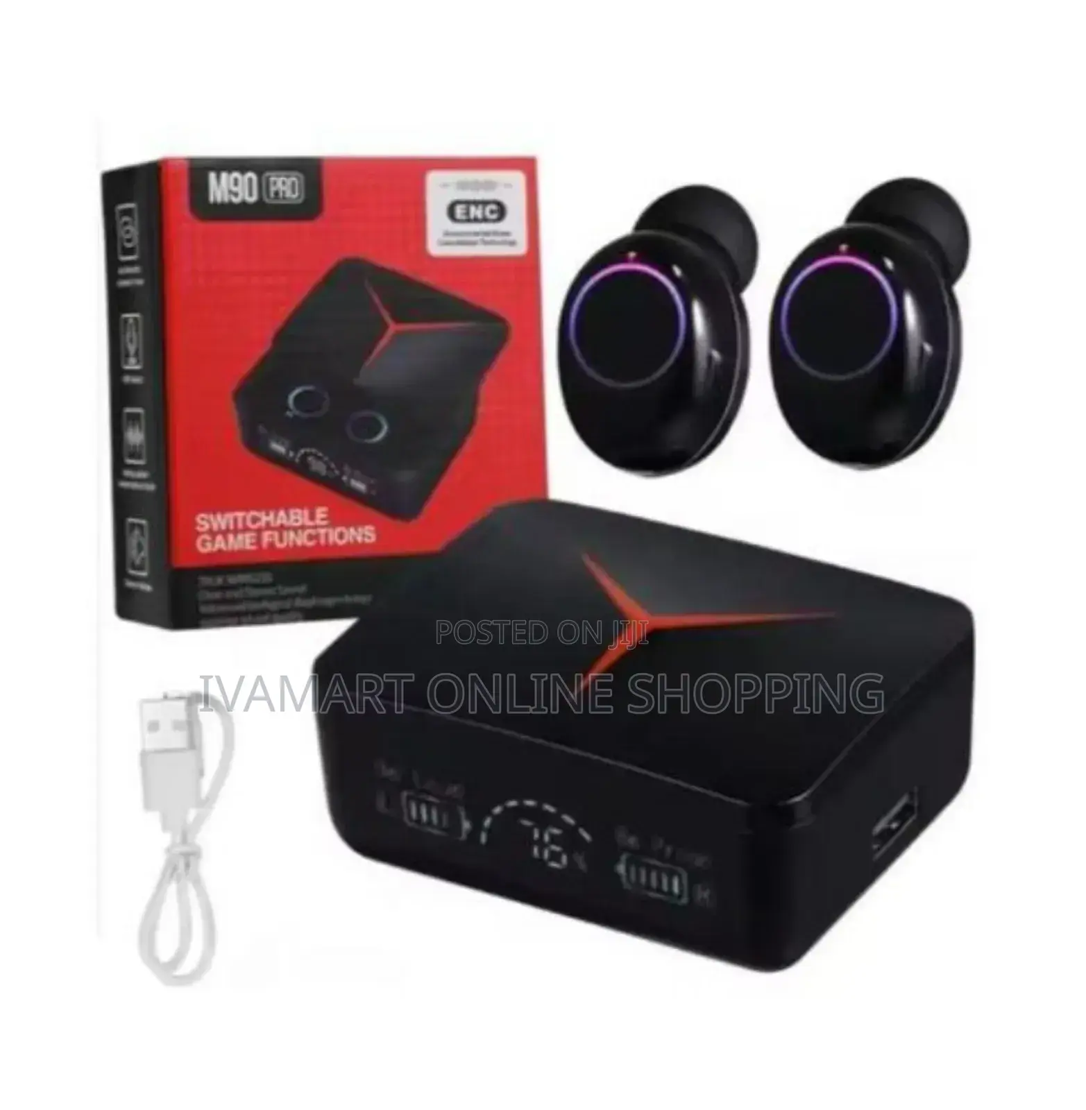 M90 Pro Wireless Bluetooth Gaming Earbuds – Enc Noise Reduction