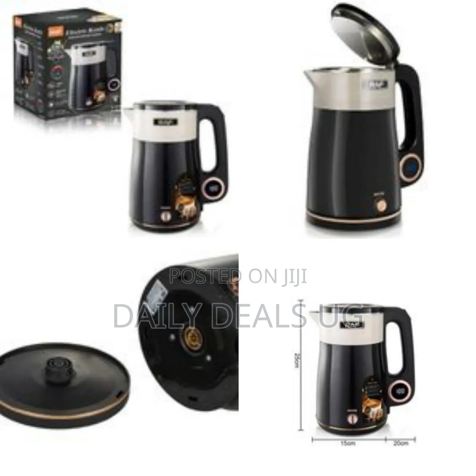 Raf Intelligent Multi-Function Glass Electric Kettle - Multicolor