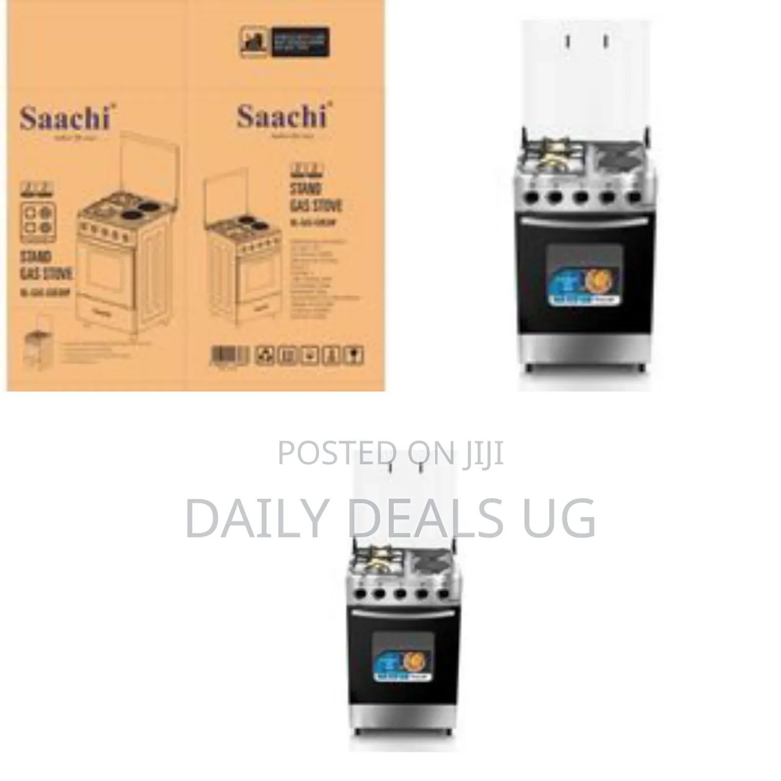 Saachi Electric Cooker With 2 Gas Burners, 2 Hot Plates and Oven