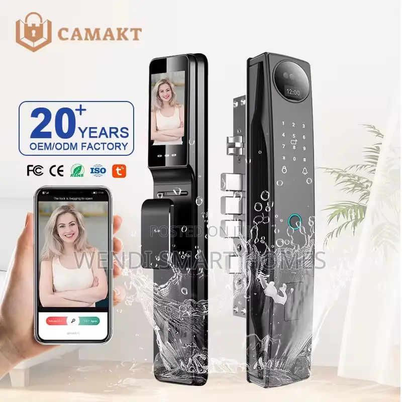 Tuya 8 in 1 Smart Door Lock-3d Face Recognition, Camera, Biometric