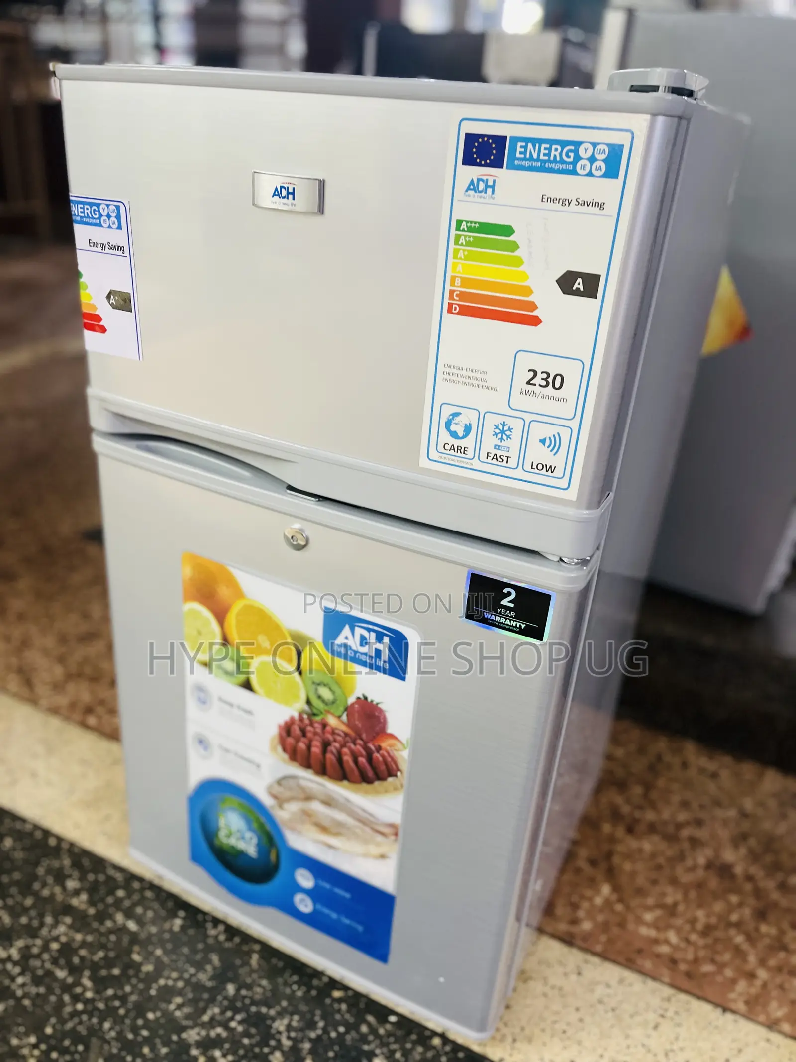 Brandnew Silver Adh 120l Double Doors Fridge