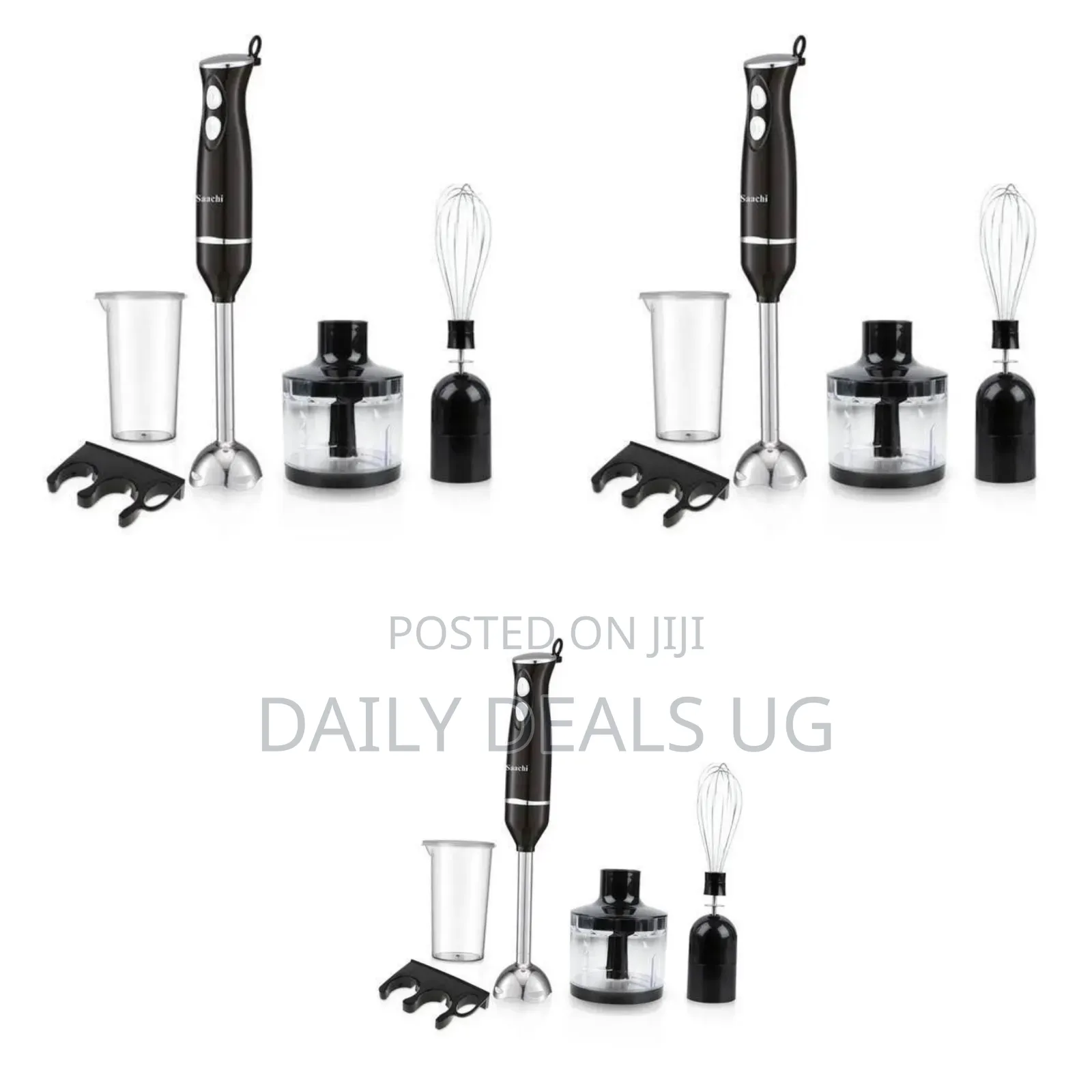 Saachi 4 in 1 Hand Blender With Dough Mixers and Vegetable Cutter