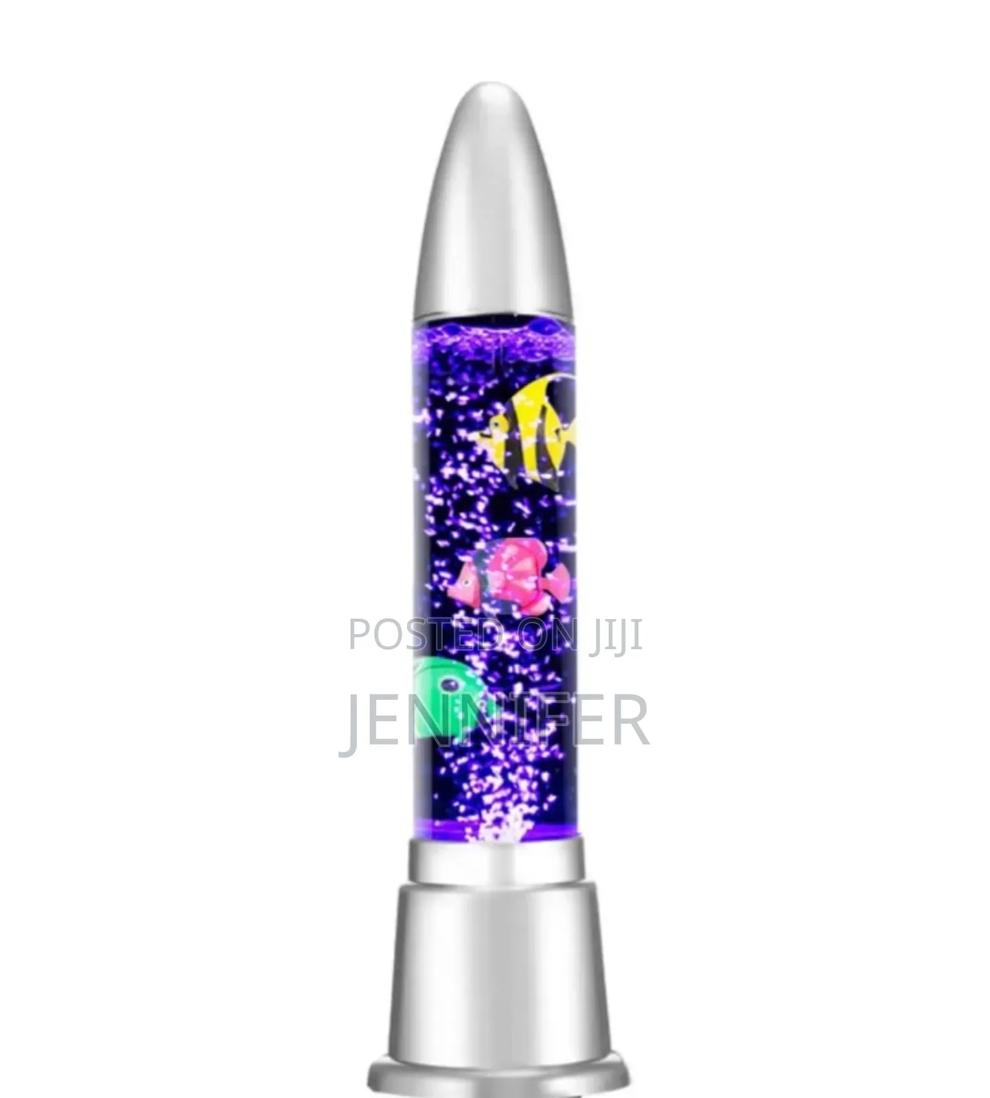 Rocket-Shaped Led Bubble Fish Lamp