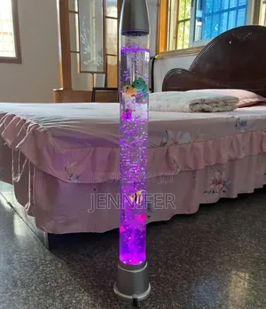 Global Gizmos 90cm Led Water Bubble Lamp With Fish.