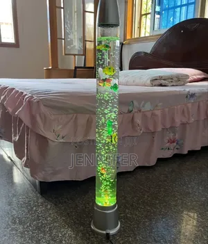 Global Gizmos 90cm Led Water Bubble Lamp With Fish.