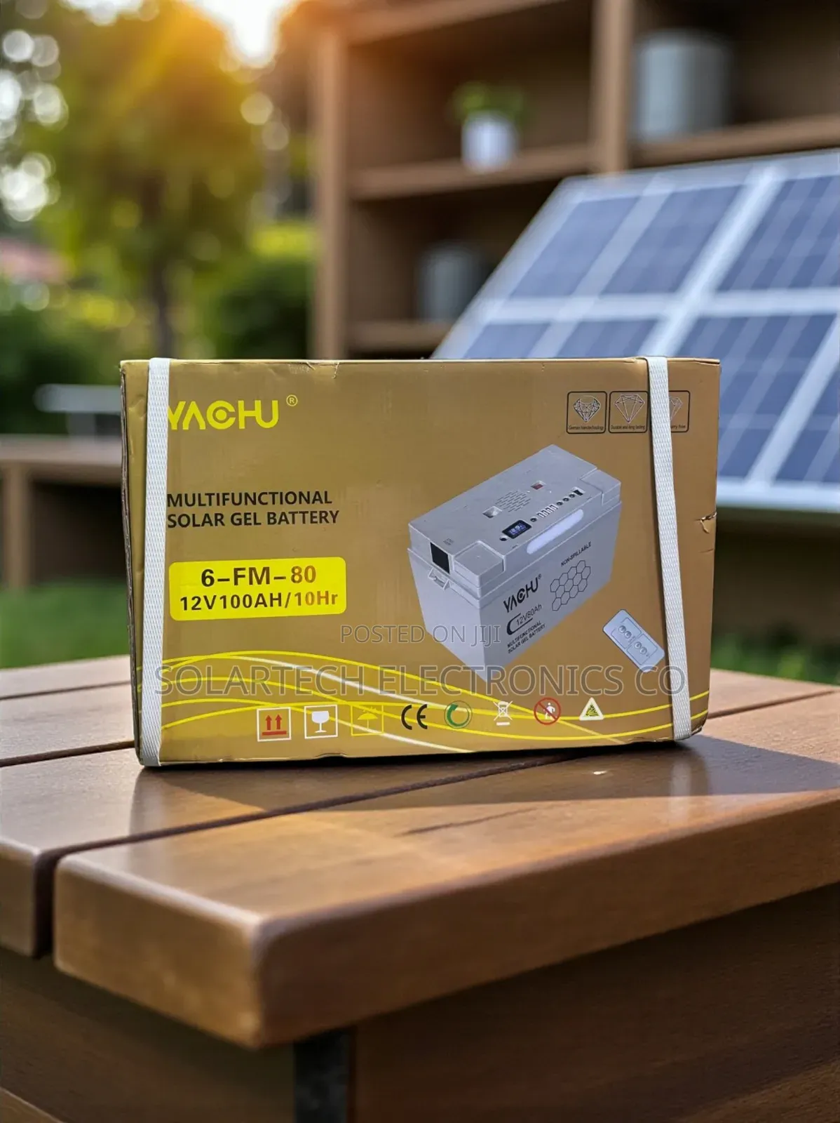 Yachu Deep Cycle 12v 100ah Gel Solar Battery