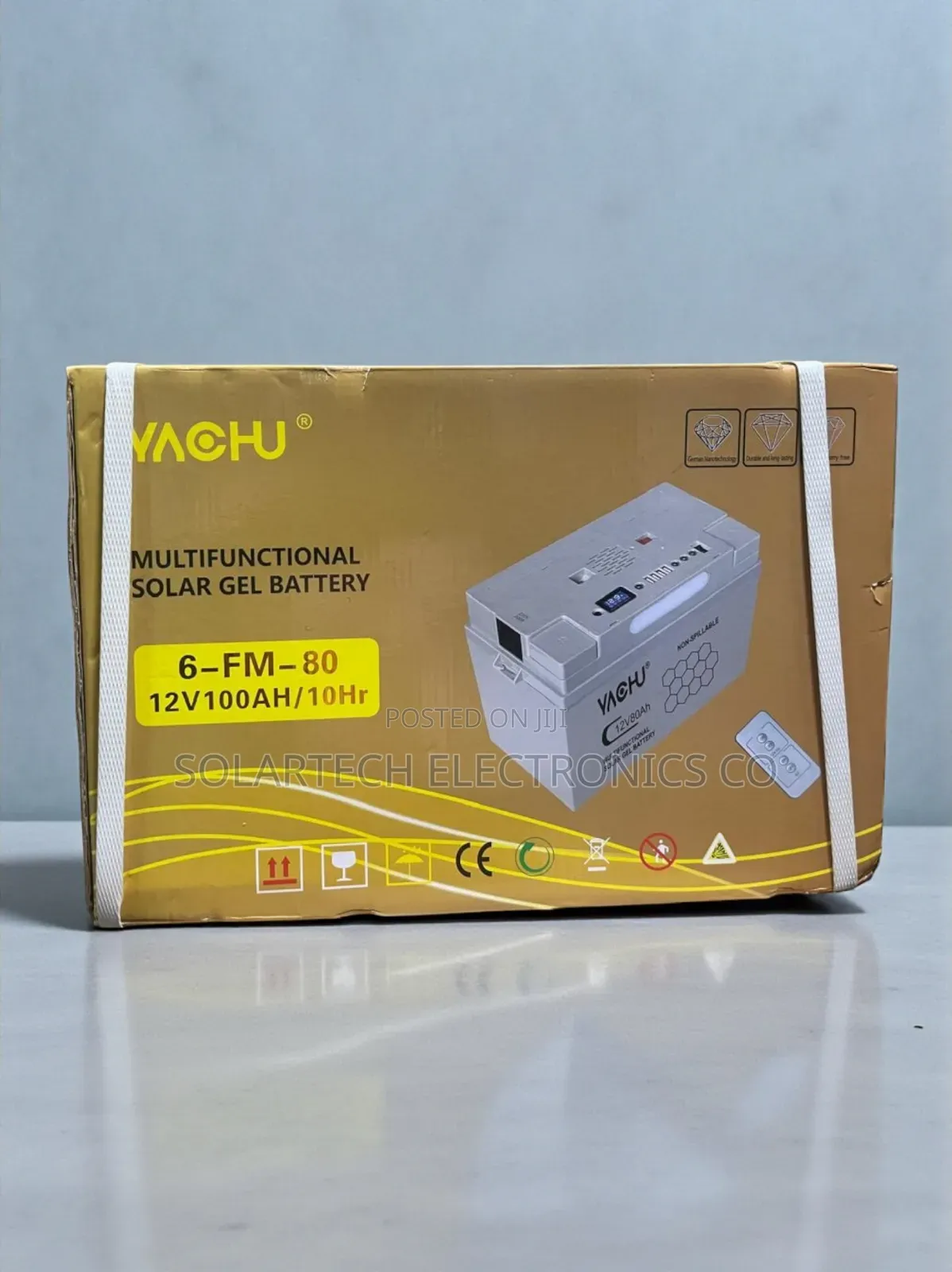 Yachu Multifunctional Solar Gel Battery – 100ah Original