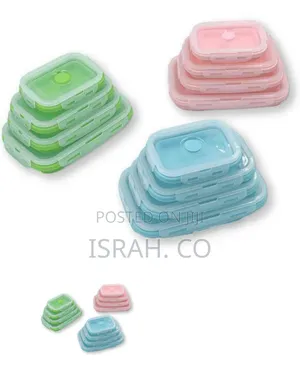 Set of 4 Silicone Food Storage Containers With Lids