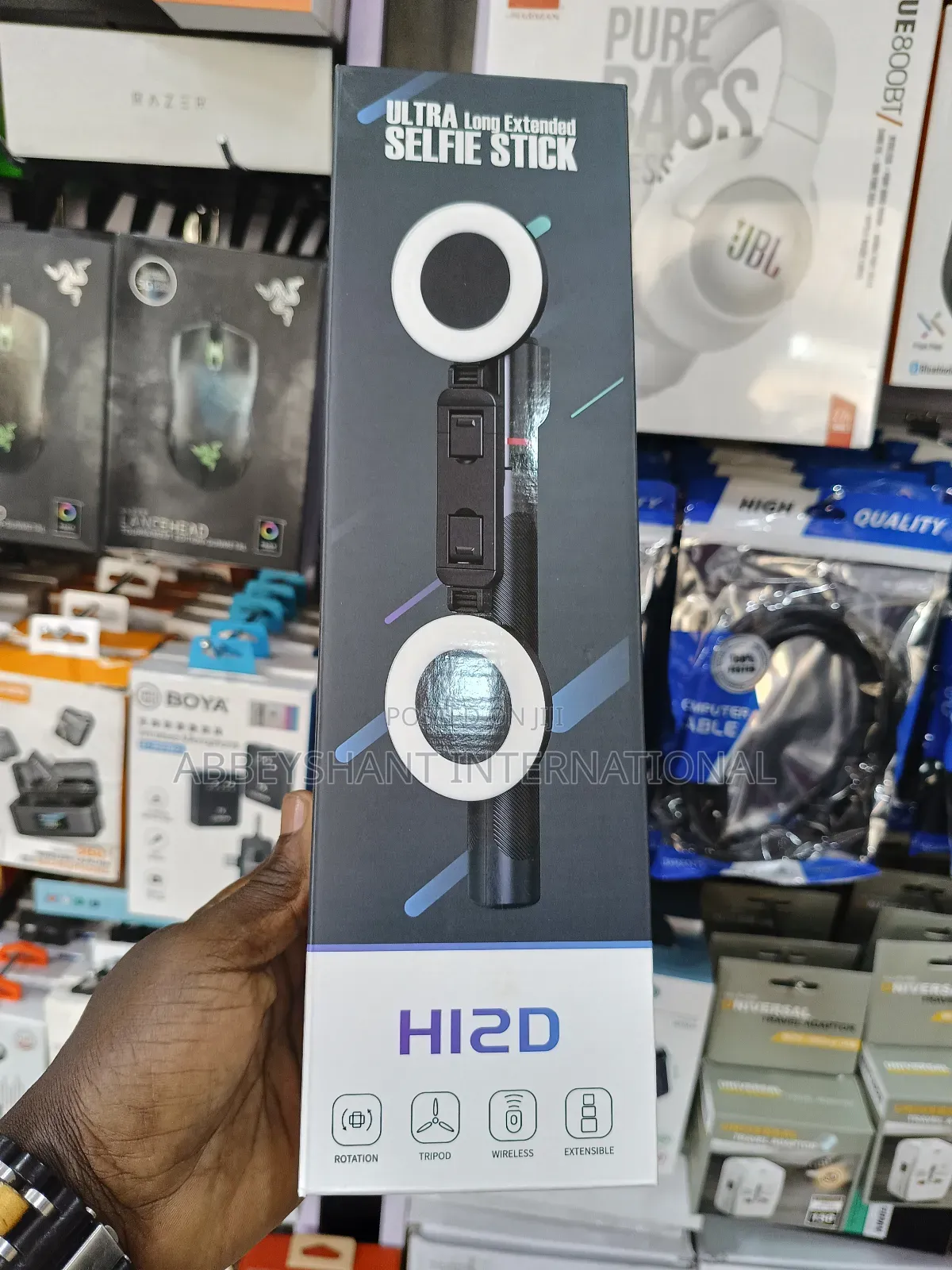 Selfie Stick With a Tripod and Wireless Remote Functionality.