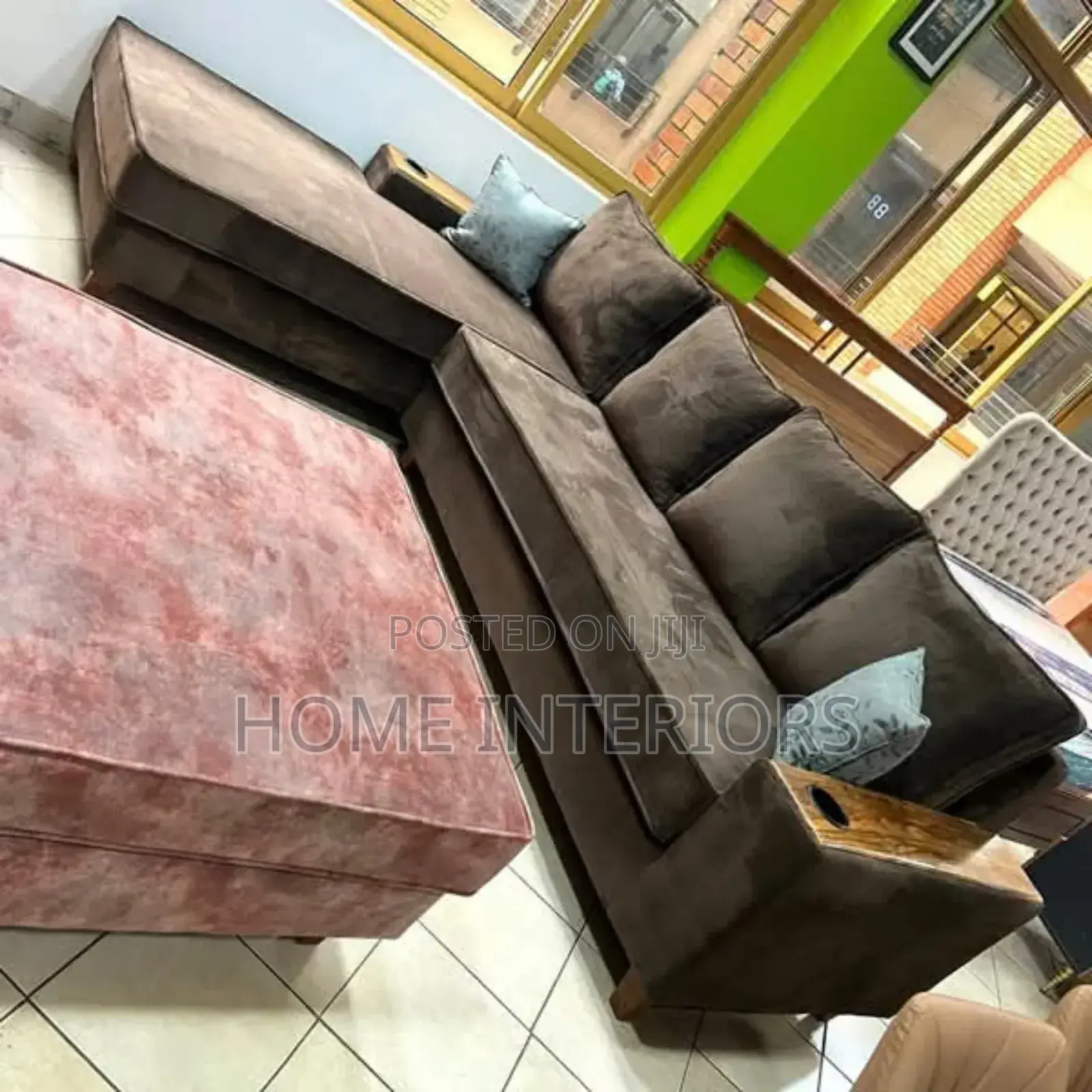 Six Seater Sofa Set With Big Pillows