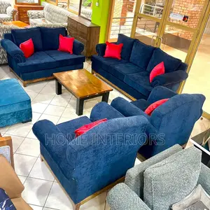 Seven Seater Sofa Set in Blue Colour