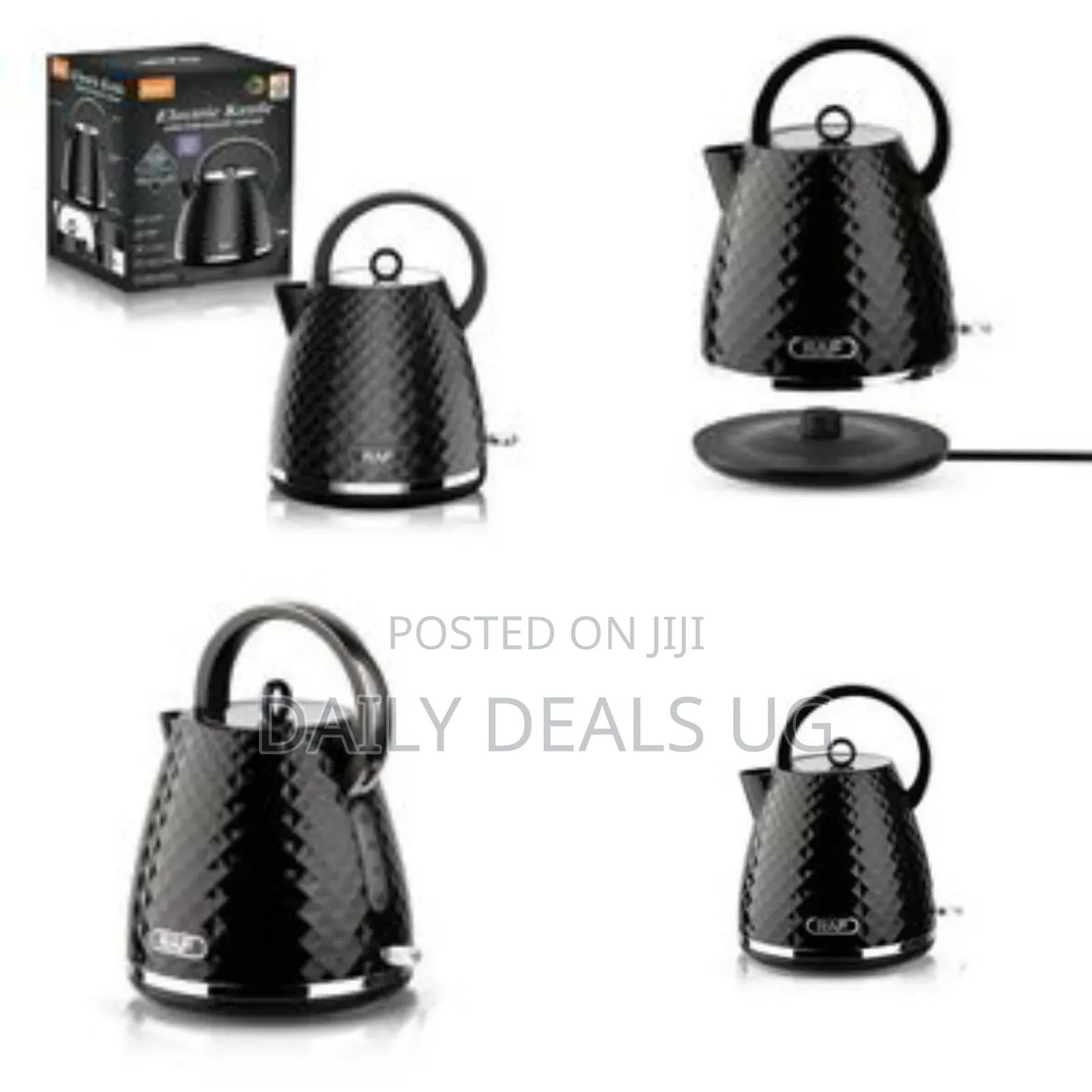 Raf Raf Diamond-Patterned Electric Kettle (2 Litres) - Multicolor
