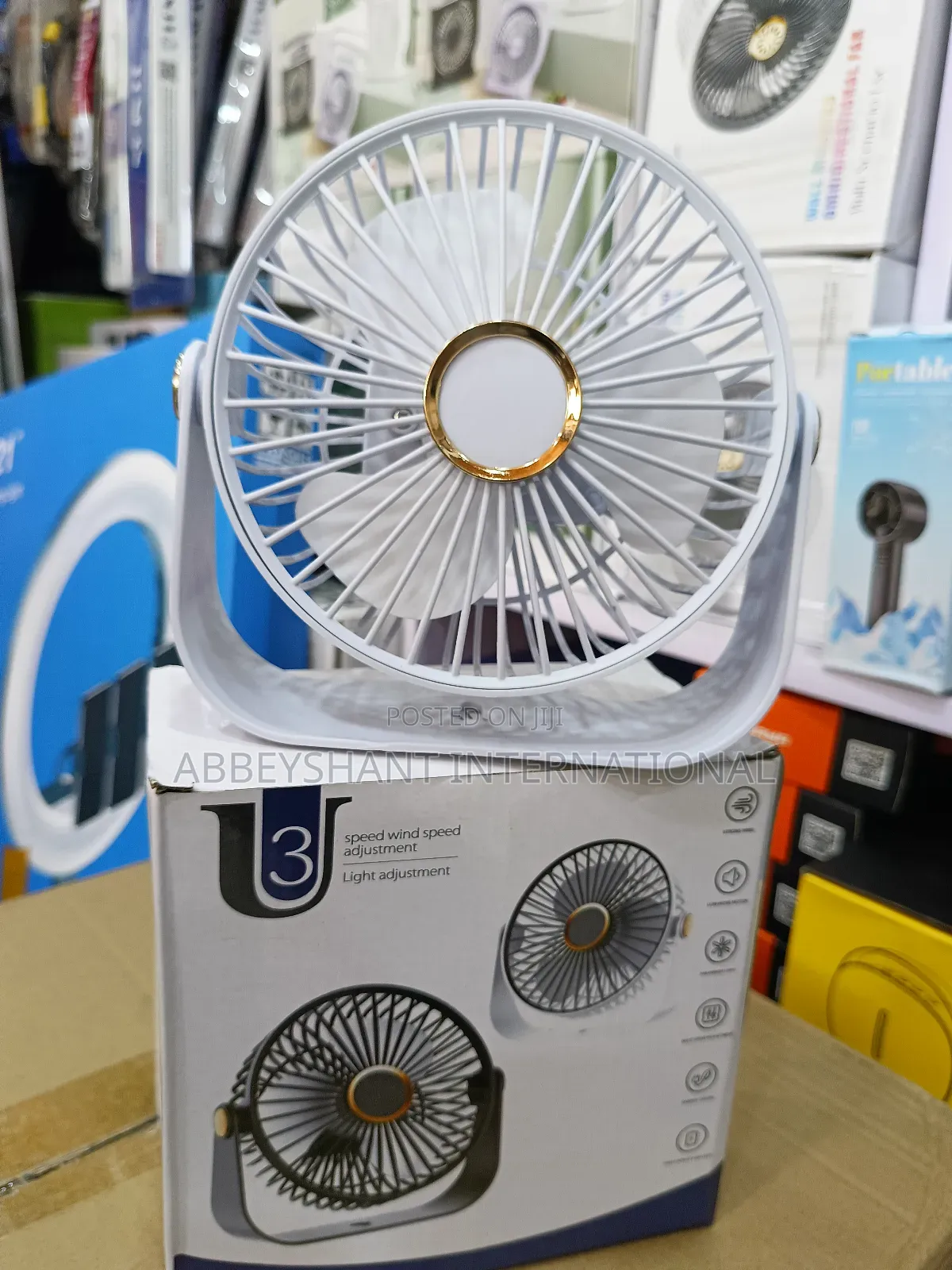 Mini Desk Fan With a Built-in Night Light/Mini Fan