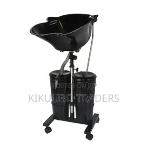 Portable Salon Shampoo Bowl With an Electric Pump and a Dual-Bucket