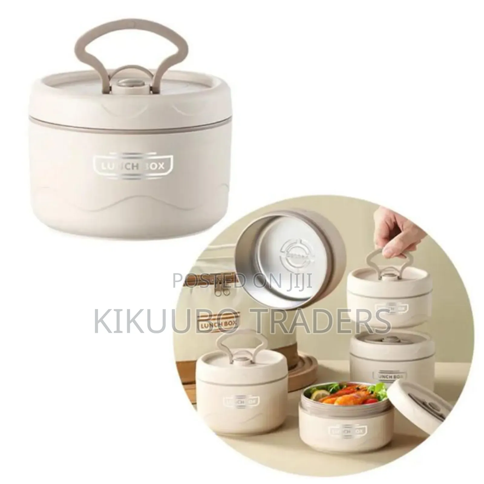 Insulated, Stackable Stainless Steel Lunch Boxes.