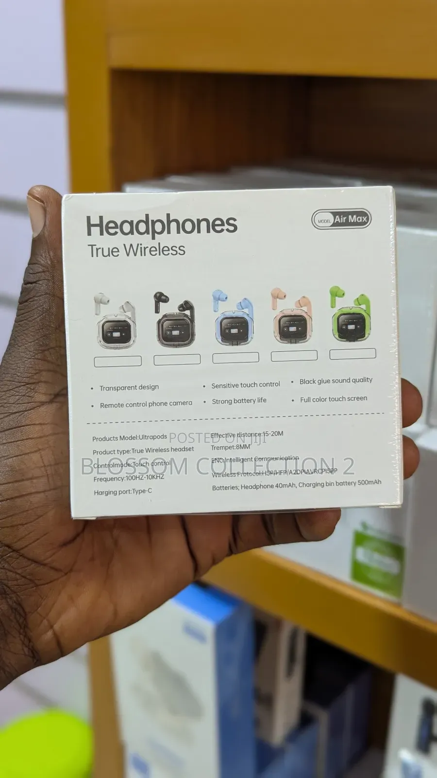 Airmax TWS Earbuds Smart Touch Display, Bluetooth 5.4