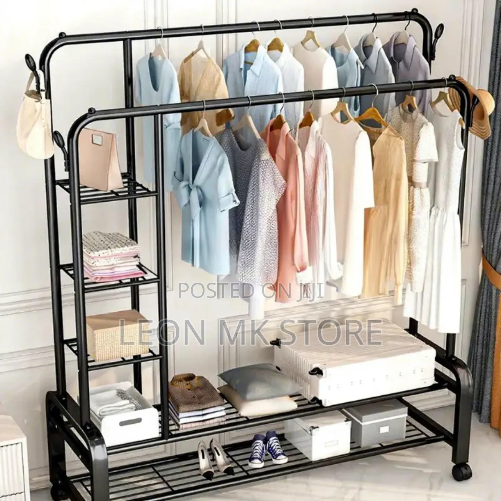 Double Rod Coat Rack
