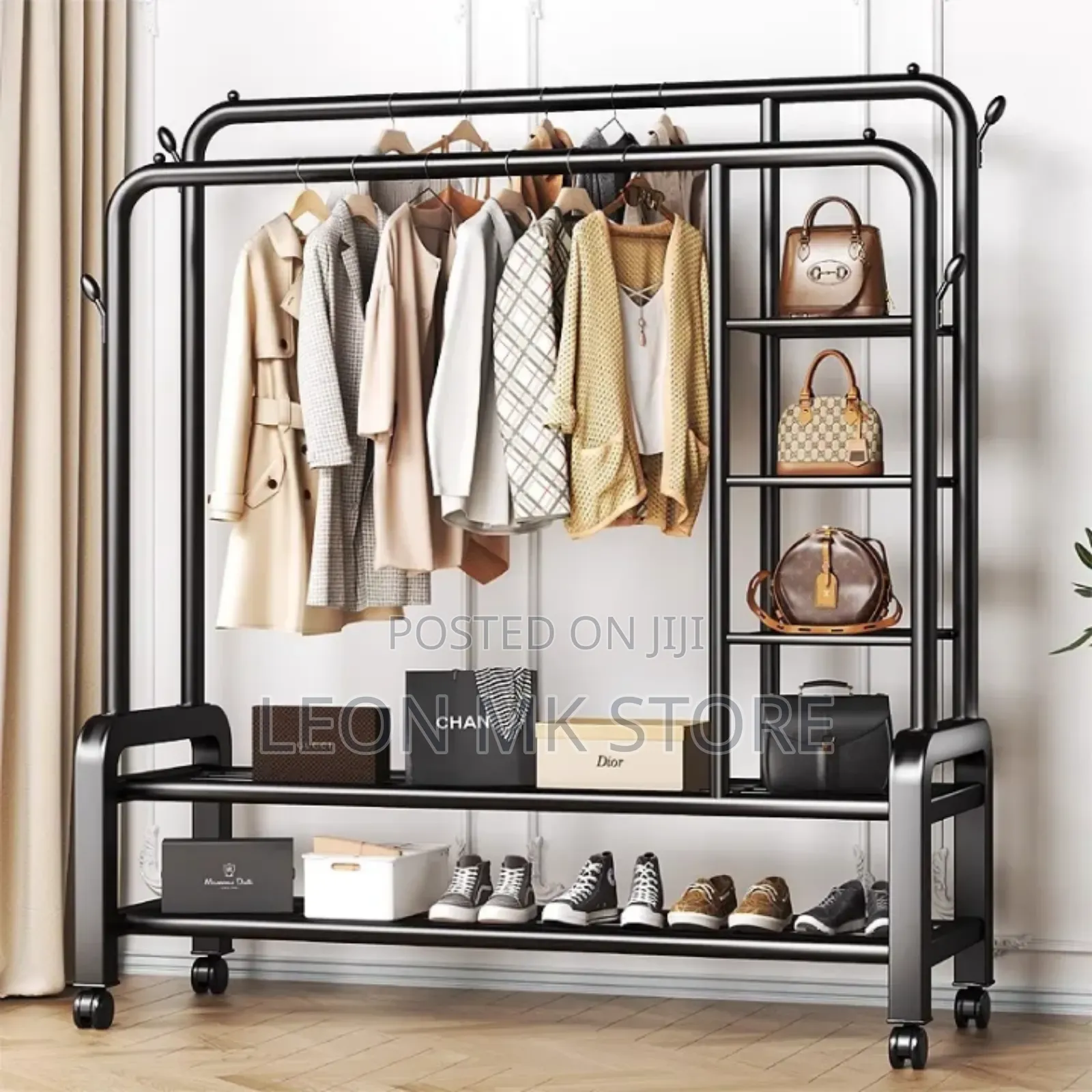 Extendable Metal Coat Rack Wheels