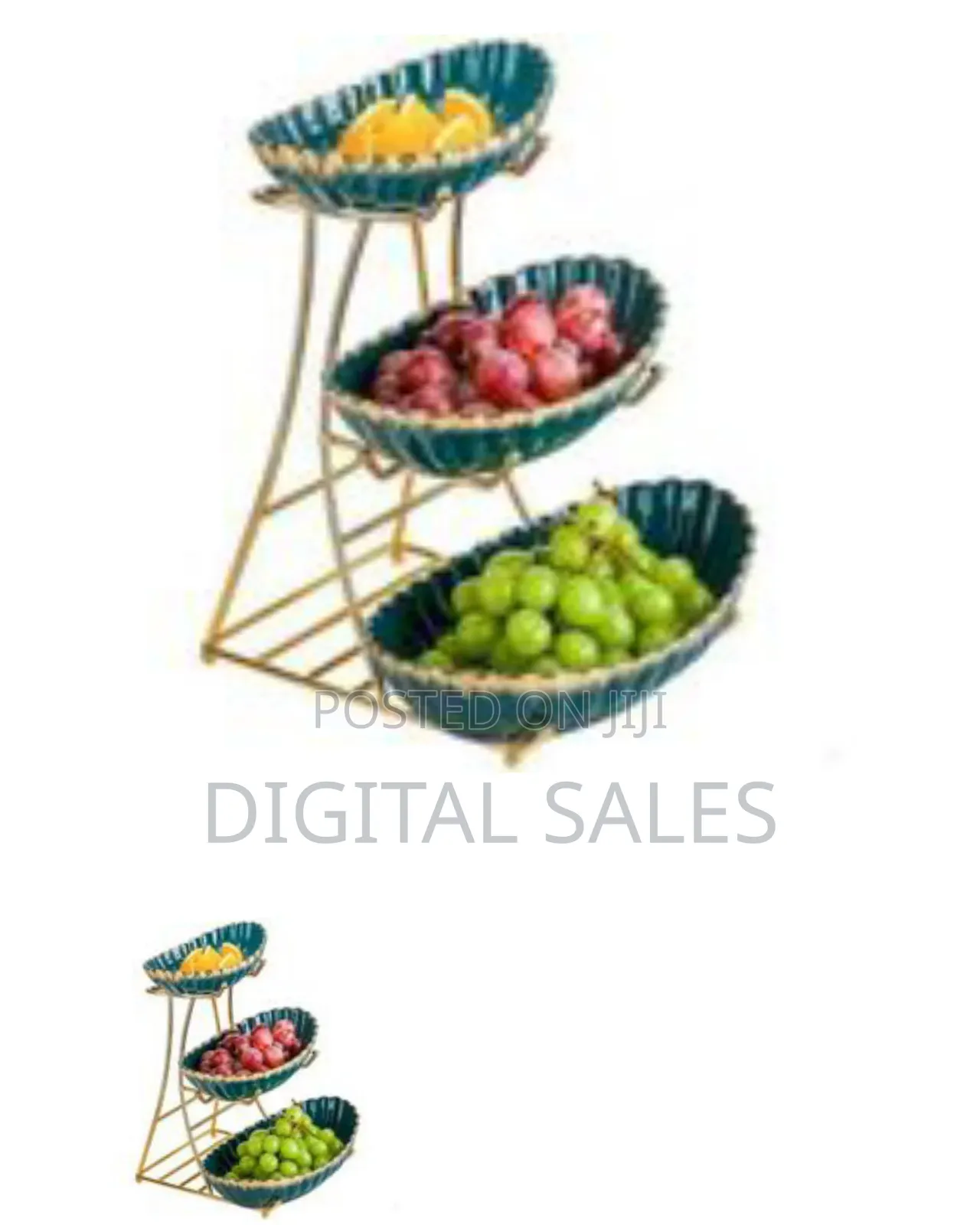 Elegant Three-Tiered Ceramic Serving Stand