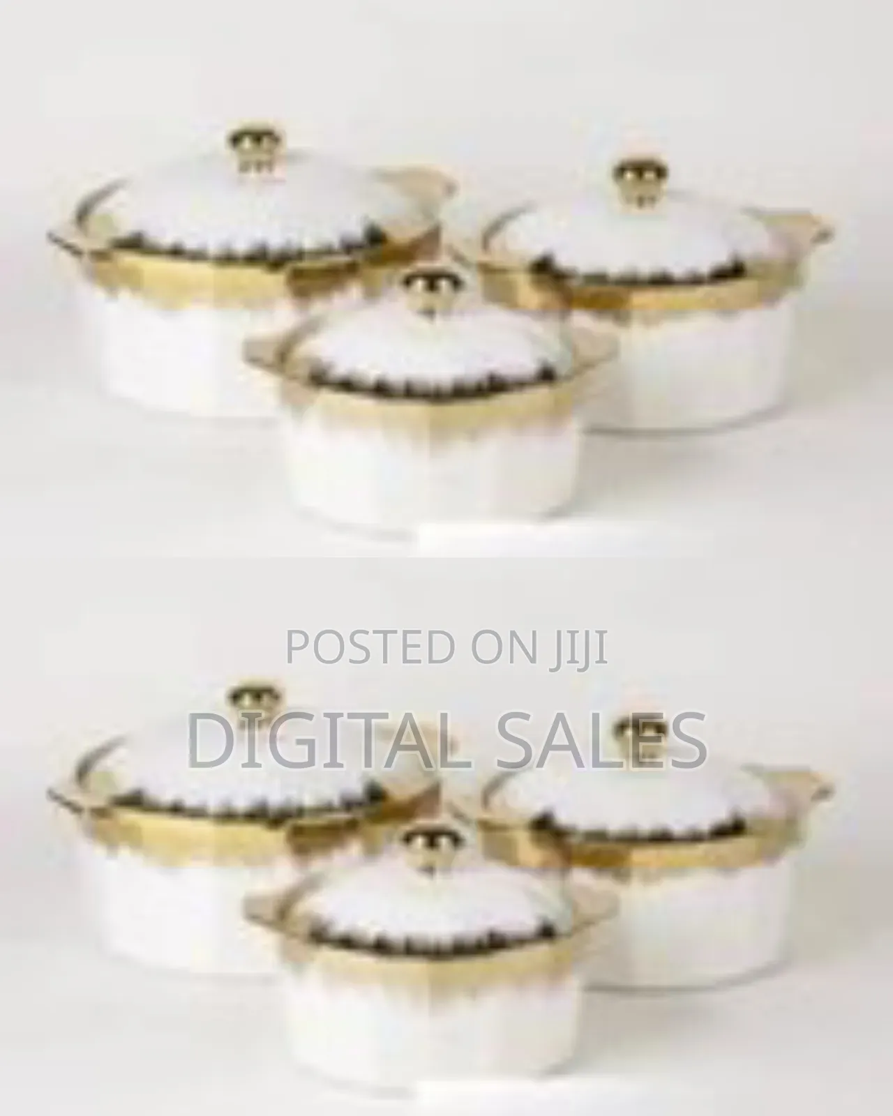 Elegant Ceramic Serving Dishes / Casserole Set With Accents