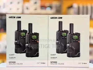 Green Lion Gpx600 Walkie Talkie, 16 Channel, Big Battery, 2-4 Km Range