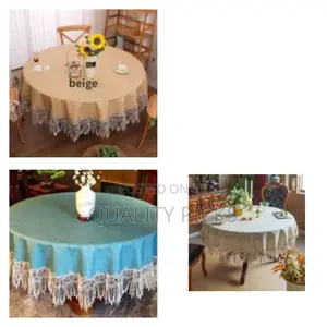 70 Inch Round Table Cloth Lace Tablecloth Wipeable