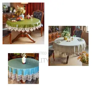 70 Inch Round Table Cloth Lace Tablecloth Wipeable