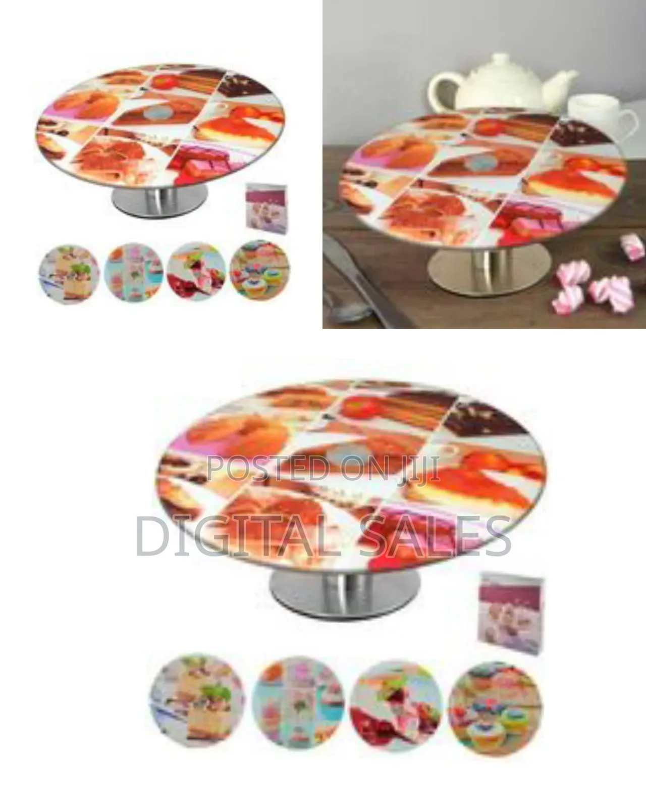 Rotating Dessert Stand / Cake Pedestal With Decorative Top