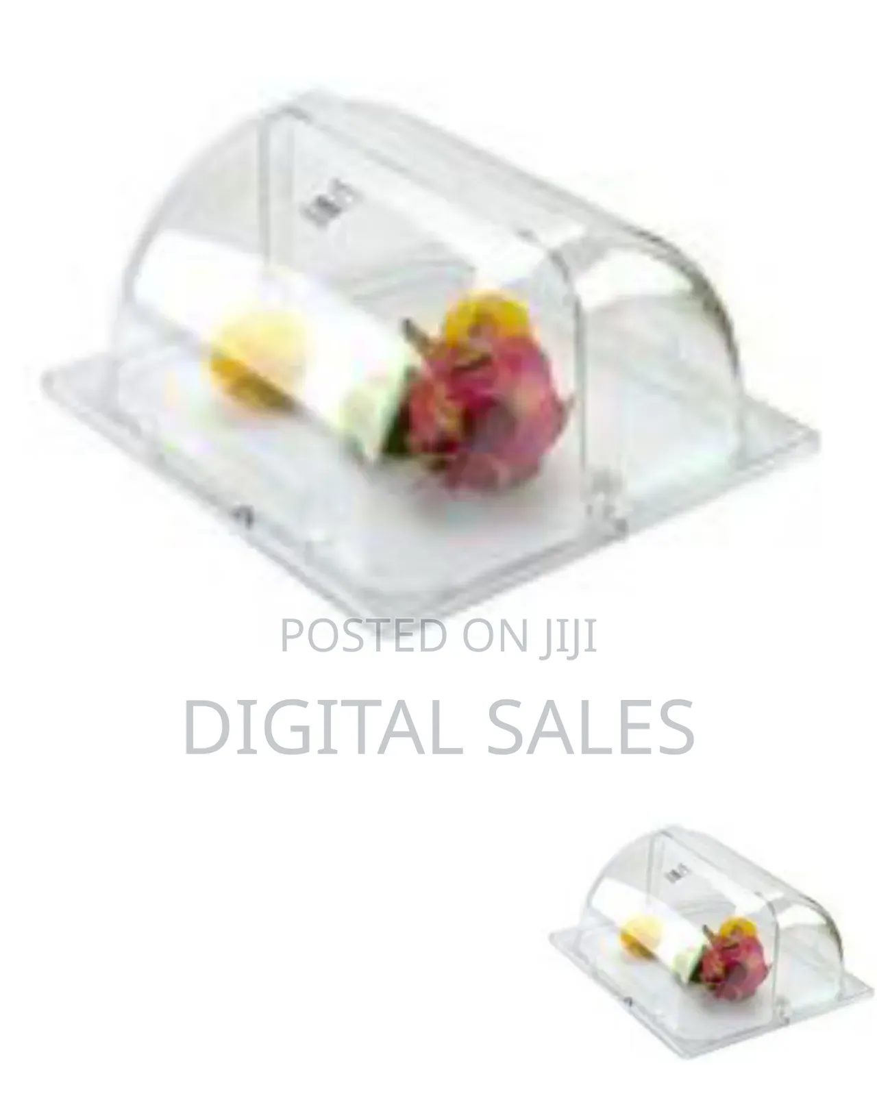 Transparent Rectangular Food Storage Container With Dome Lid